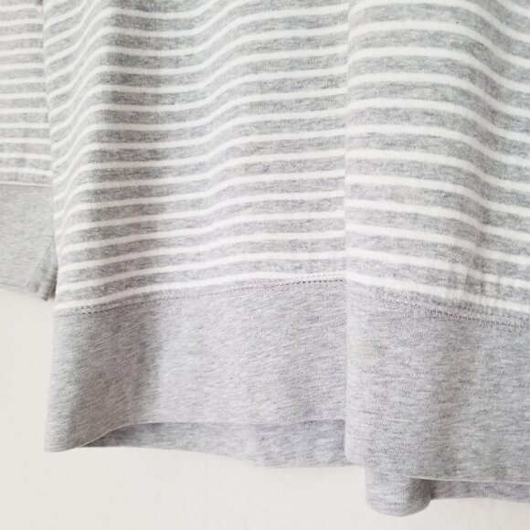 JAMES PERSE Raglan Pullover Sweatshirt Top Gray White Striped Cotton 3 L $145 - Picture 13 of 15
